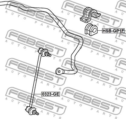 Febest HSB-GP1F - Втулка, стабілізатор autocars.com.ua