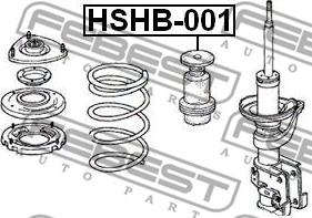 Febest HSHB-001 - Відбійник, буфер амортизатора autocars.com.ua