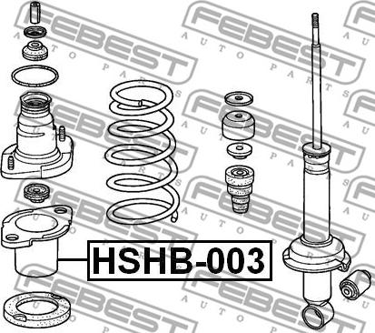 Febest HSHB-003 - Пильник амортизатора, захисний ковпак autocars.com.ua