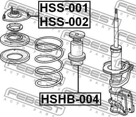 Febest HSHB-004 - Отбойник, демпфер амортизатора autodnr.net