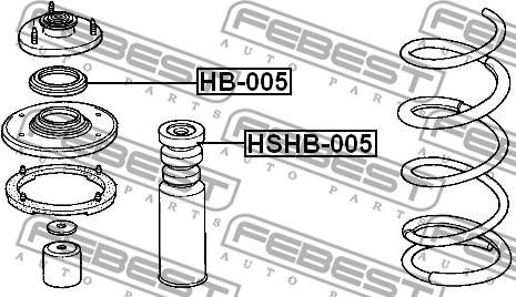 Febest HSHB-005 - Пильник амортизатора, захисний ковпак autocars.com.ua