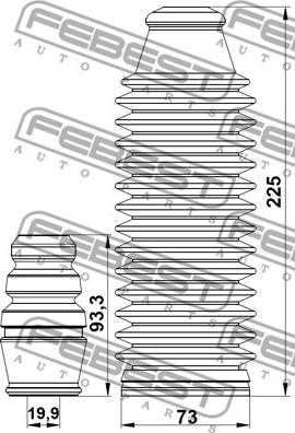 Febest HSHB-CRZF-KIT - Пилозахисний комплект, амортизатор autocars.com.ua