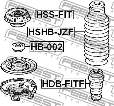 Febest HSHB-JZF - Пильник амортизатора, захисний ковпак autocars.com.ua