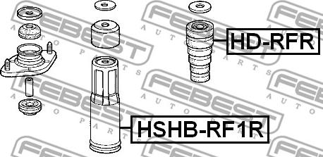 Febest HSHB-RF1R - Пильник амортизатора, захисний ковпак autocars.com.ua