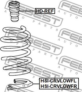 Febest HSI-CRVLOWFL - Тарілка пружини autocars.com.ua