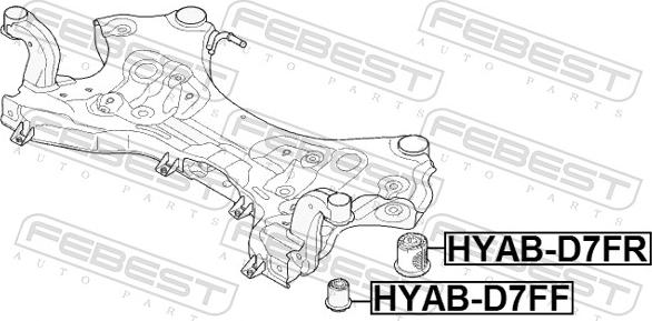 Febest HYAB-D7FF - Втулка, балка мосту autocars.com.ua