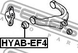 Febest HYAB-EF4 - Сайлентблок, важеля підвіски колеса autocars.com.ua