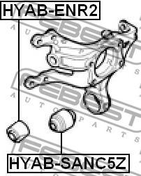 Febest HYAB-ENR2 - Сайлентблок, рычаг подвески колеса avtokuzovplus.com.ua