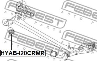 Febest HYAB-I20CRMR - Втулка, балка мосту autocars.com.ua