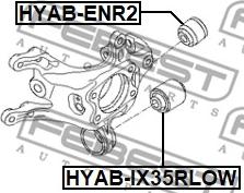 Febest HYAB-IX35RLOW - Сайлентблок, рычаг подвески колеса avtokuzovplus.com.ua