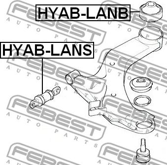 Febest HYAB-LANB - Сайлентблок, рычаг подвески колеса avtokuzovplus.com.ua