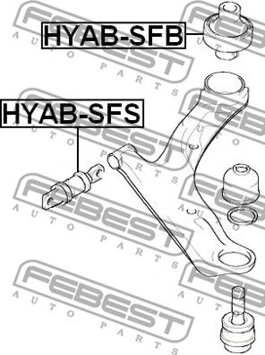 Febest HYAB-SFB - Сайлентблок, важеля підвіски колеса autocars.com.ua