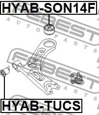 Febest HYAB-SON14F - Сайлентблок, рычаг подвески колеса avtokuzovplus.com.ua