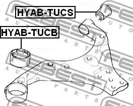 Febest HYAB-TUCB - Сайлентблок, важеля підвіски колеса autocars.com.ua