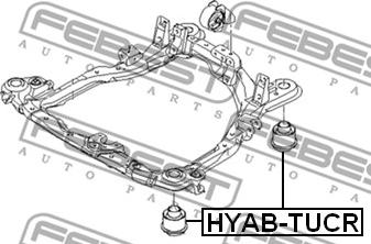 Febest HYAB-TUCR - Сайлентблок підвіски autocars.com.ua