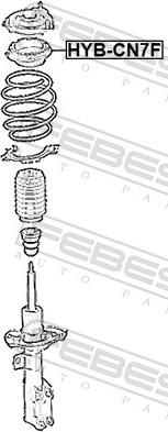 Febest HYB-CN7F - Підшипник кочення, опора стійки амортизатора autocars.com.ua