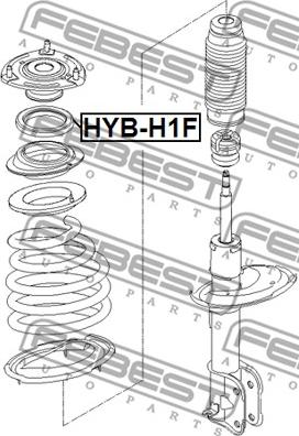 Febest HYB-H1F - Підшипник опори амортизатора autocars.com.ua