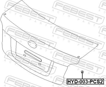 Febest HYD-003-PCS2 - Буфер, бампер avtokuzovplus.com.ua