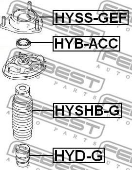 Febest HYD-G - Відбійник, буфер амортизатора autocars.com.ua