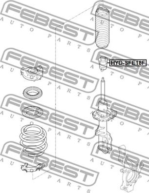 Febest HYD-SFE18F - Відбійник, буфер амортизатора autocars.com.ua