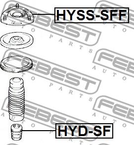 Febest HYSS-SFF - Опора стойки амортизатора, подушка avtokuzovplus.com.ua