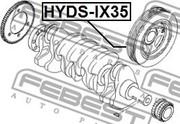 Febest HYDS-IX35 - Ремінний шків, колінчастий вал autocars.com.ua