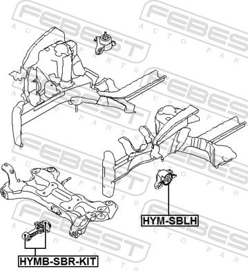 Febest HYMB-SBR-KIT - Подушка, підвіска двигуна autocars.com.ua