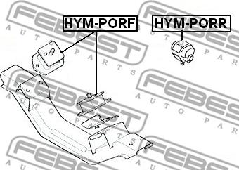 Febest HYM-PORF - Подушка, підвіска двигуна autocars.com.ua