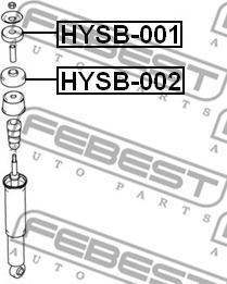 Febest HYSB-001 - Втулка амортизатора, подушка autocars.com.ua