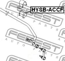 Febest HYSB-ACCF - Втулка, стабілізатор autocars.com.ua