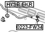 Febest HYSB-EKR - Втулка, стабилизатор avtokuzovplus.com.ua