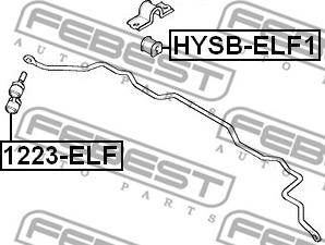 Febest HYSB-ELF1 - Втулка, стабілізатор autocars.com.ua