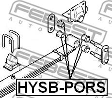 Febest HYSB-PORS - Втулка, листовая рессора autodnr.net