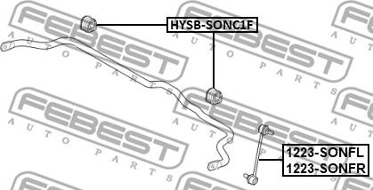 Febest HYSB-SONC1F - Втулка, стабілізатор autocars.com.ua