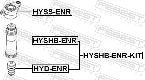 Febest HYSHB-ENR-KIT - Пылезащитный комплект, амортизатор avtokuzovplus.com.ua