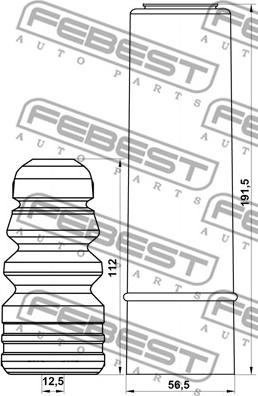 Febest HYSHB-MCR-KIT - Пилозахисний комплект, амортизатор autocars.com.ua