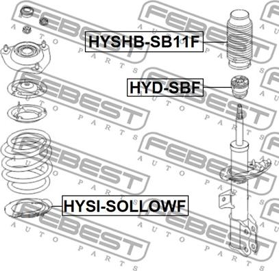 Febest HYSHB-SB11F - Пильник амортизатора, захисний ковпак autocars.com.ua