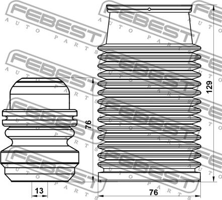 Febest HYSHB-SORF-KIT - Пилозахисний комплект, амортизатор autocars.com.ua