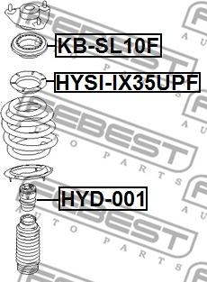 Febest HYSI-IX35UPF - Подшипник качения, опора стойки амортизатора avtokuzovplus.com.ua