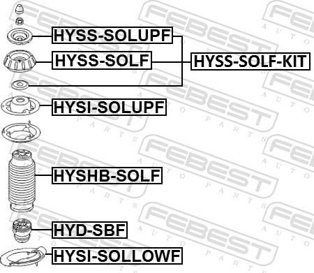 Febest HYSI-SOLUPF - Тарілка пружини autocars.com.ua