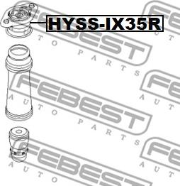 Febest HYSS-IX35R - Опора стойки амортизатора, подушка avtokuzovplus.com.ua