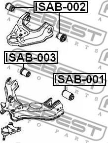 Febest ISAB-003 - Сайлентблок autocars.com.ua
