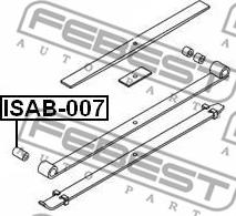 Febest ISAB-007 - Втулка, листова ресора autocars.com.ua