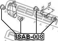 Febest ISAB-008 - Сайлентблок, важеля підвіски колеса autocars.com.ua