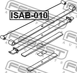 Febest ISAB-010 - Втулка, листова ресора autocars.com.ua