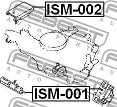 Febest ISM-002 - Подушка, підвіска двигуна autocars.com.ua