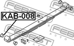 Febest KAB-008 - Втулка, листова ресора autocars.com.ua