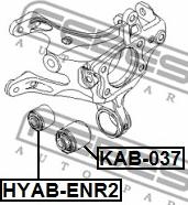 Febest KAB-037 - Сайлентблок, важеля підвіски колеса autocars.com.ua