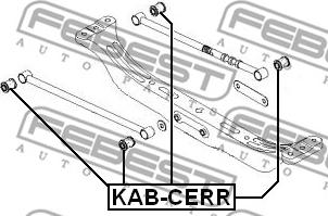 Febest KAB-CERR - Сайлентблок, рычаг подвески колеса avtokuzovplus.com.ua