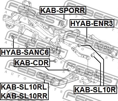 Febest KAB-SL10RR - 0 autocars.com.ua